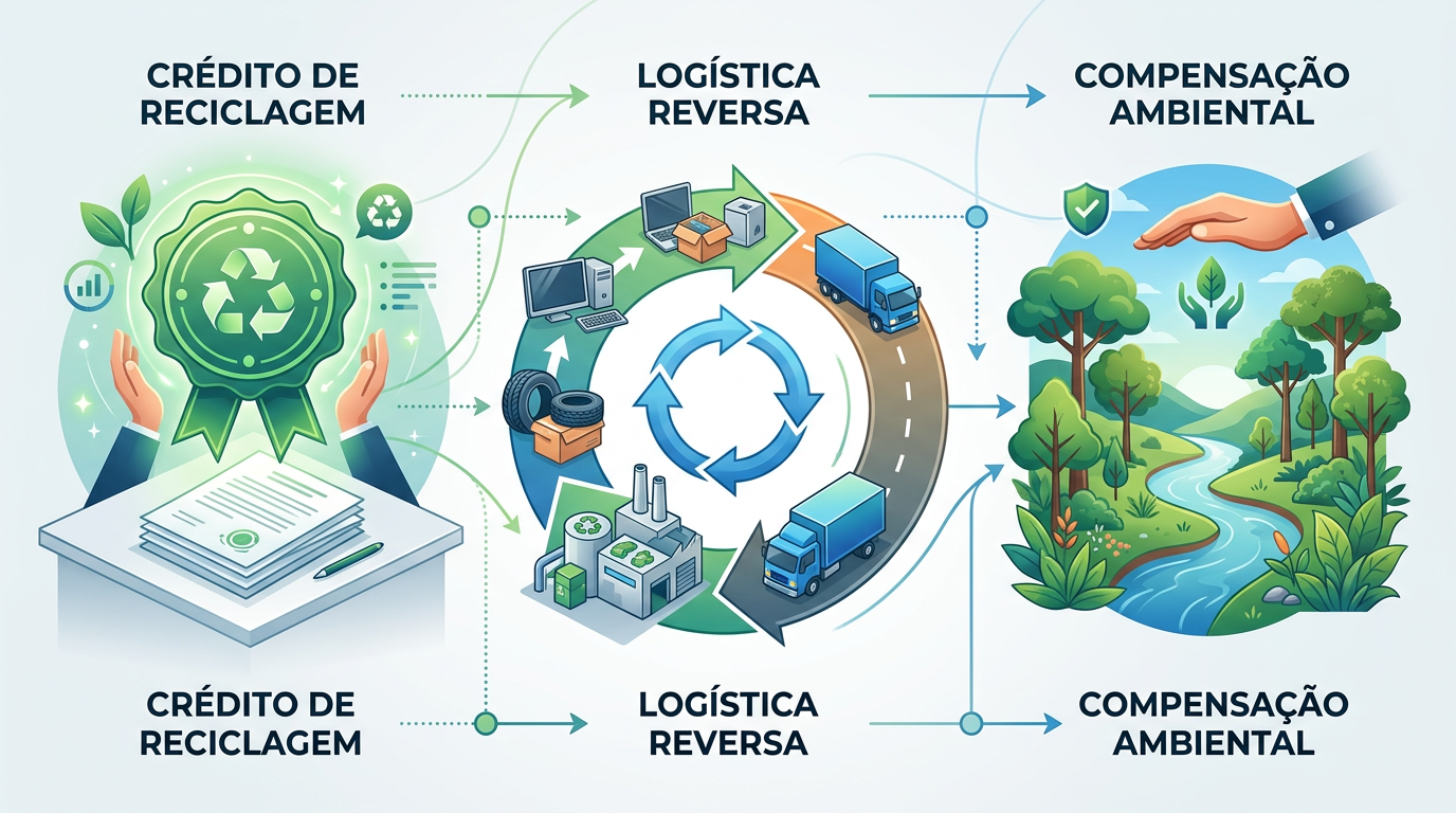 Crédito de Reciclagem: Entenda a Diferença entre Logística Reversa e Compensação Ambiental